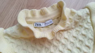 Jersey Zara Amarillo Volantes Cuello Alto