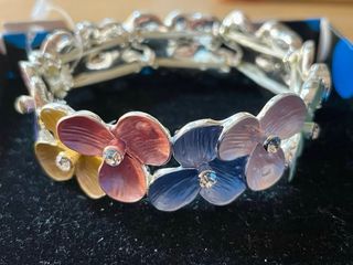 Pulsera flores esmaltadas multicolor