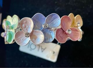 Pulsera flores esmaltadas multicolor