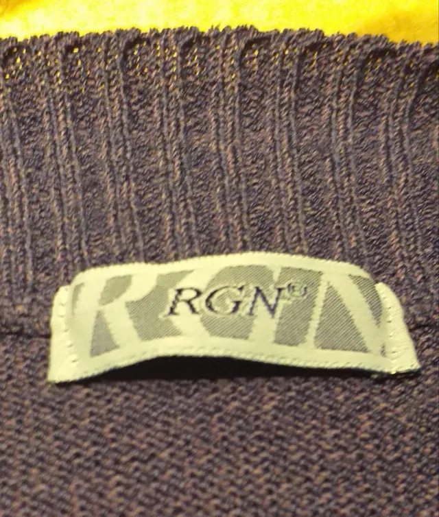 Chaqueta de lana azul y verde