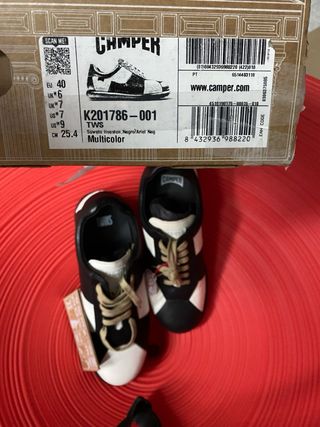 Zapatillas Camper Twins Negro/Blanco Talla 40