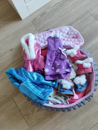 Carrito Gemelar de Juguete con Muñecas