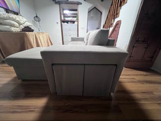 Sofá cama chaislongue beige