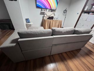 Sofá cama chaislongue beige