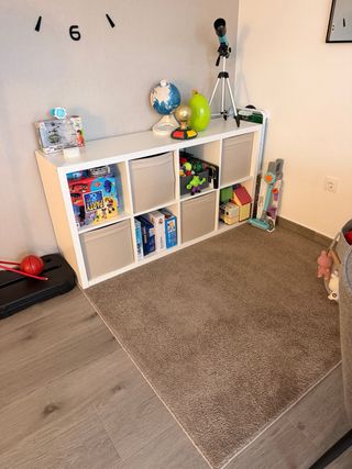 Mueble Almacenaje Blanco y Beige