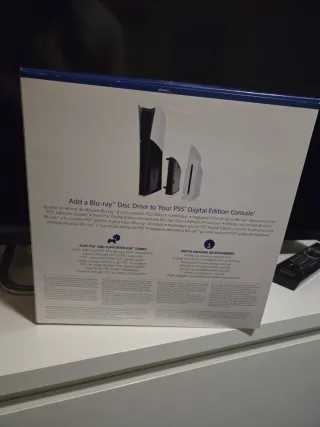 Tapa y caja original sony de unidad de disco ps5