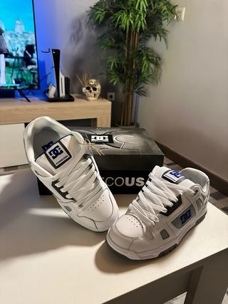 Zapatillas DC Shoes Stag Talla 44 Blancas/Azules/G