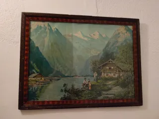 Precioso cuadro paisaje antiguo