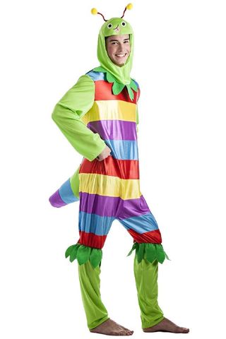 Disfraz Gusano Arcoíris Adulto Kimokawaii