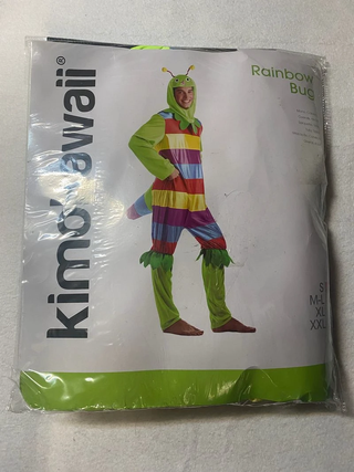 Disfraz Gusano Arcoíris Adulto Kimokawaii
