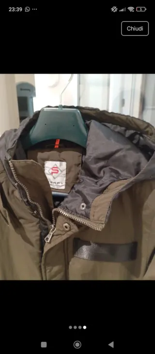 Giubbotto invernale uomo verde oliva