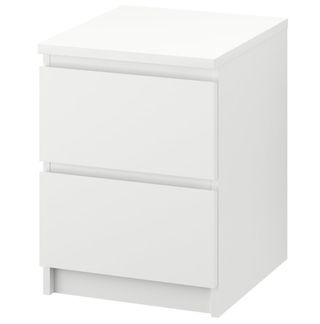 2 comode a due cassetti Malm Ikea Bianche
