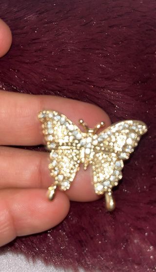 Anillo Mariposa Dorado con Circonitas