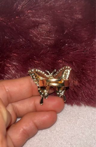 Anillo Mariposa Dorado con Circonitas