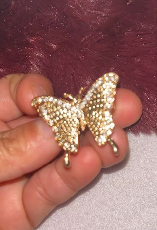 Anillo Mariposa Dorado con Circonitas