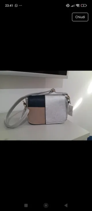 Borsetta donna tracolla color block