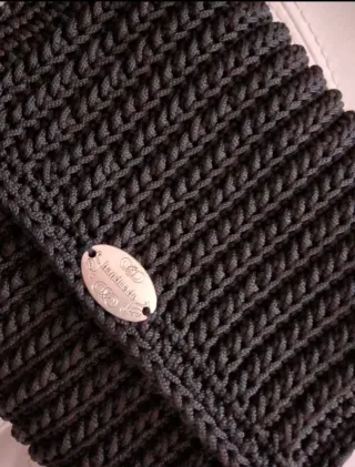 Borsa uncinetto fatta a mano nera