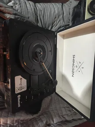 Tocadiscos Bluetooth Negro