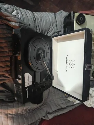 Tocadiscos Bluetooth Negro