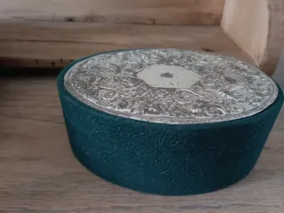 Portagioie velluto verde e argento