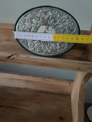 Portagioie velluto verde e argento