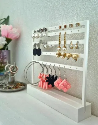 Expositor organizador pendientes MINI blanco