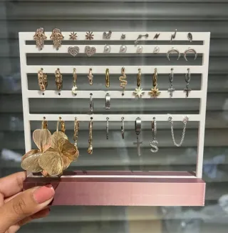 Expositor organizador pendientes MINI blanco