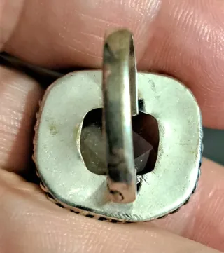 Anello e pendente  infiani con cristallo fumé