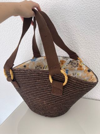 Bolso de playa de rafia