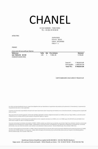 Borsa Chanel trapuntata