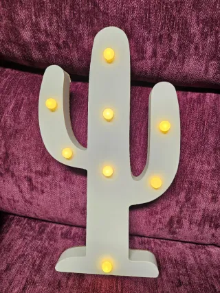 Lámpara Cactus Decorativa Blanca