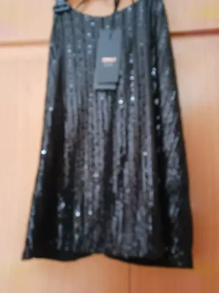 Top negro lentejuelas tirantes