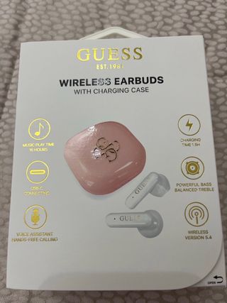 Auricolari Wireless Guess Rosa e Bianchi