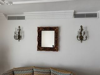 Pareja Apliques Bronce Macizo Antiguos