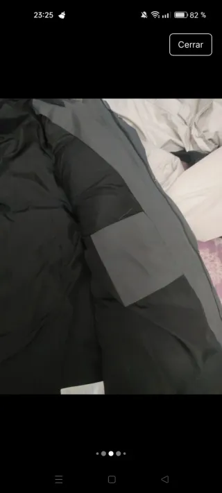 Anorak gris capucha pelo XXL