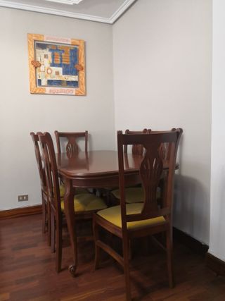 Mesa comedor extensible con 6 sillas