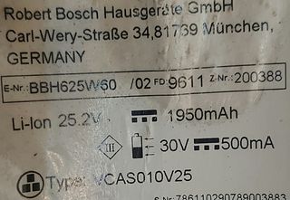 Bloque placa aspirador Bosch Athlet 25.2