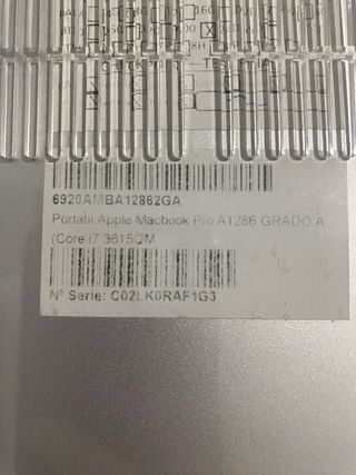 MacBook Pro 15” i7 SSD A1286 (2012)