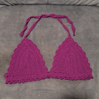 Top / Bikini Crochet Fucsia - Talla M
