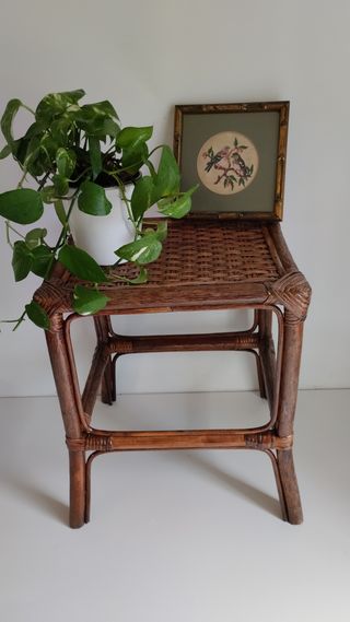 Tavolino Vintage in Bambù/Vimini