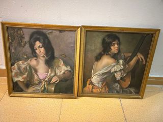 2 Cuadros Antiguos Impresiones Francisco Ribera