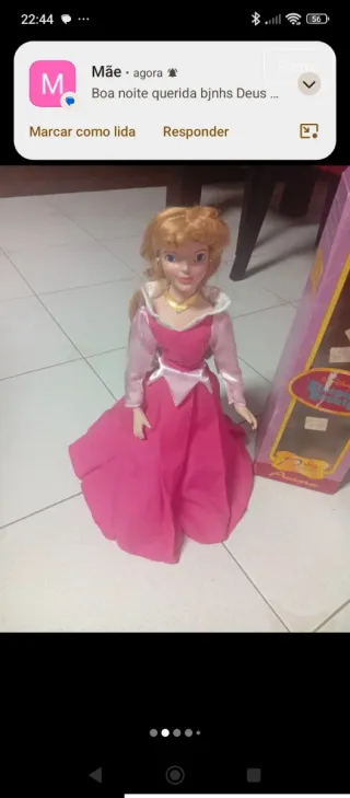 Boneca Aurora Disney Porcelana