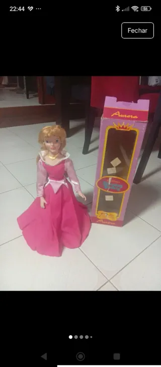 Boneca Aurora Disney Porcelana