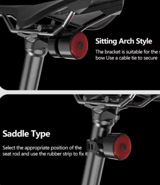 Luce LED posteriore intelligente ricaricabile bici