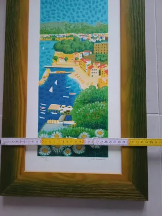 Serigrafia Mimmo Sciarrano Marina con limoni