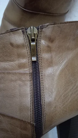 Botines piel camel T. 38