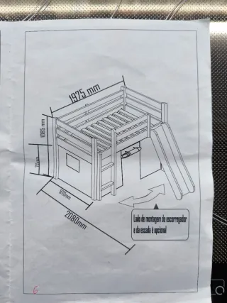 Cama infantil con tobogán