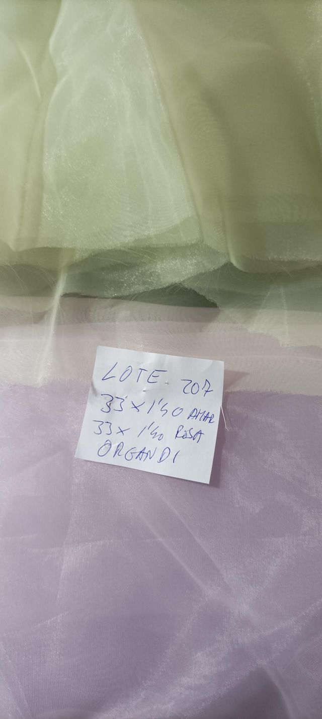 Lote 207-retales Tela Organdi x 1 €
