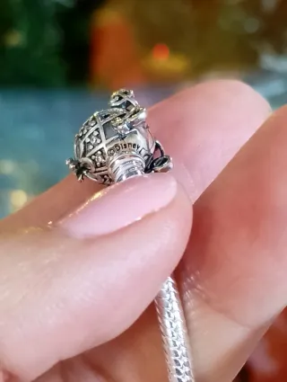 Pulsera Pandora Plata y Rosa (17cm)