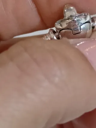 Pulsera Pandora Plata y Rosa (17cm)